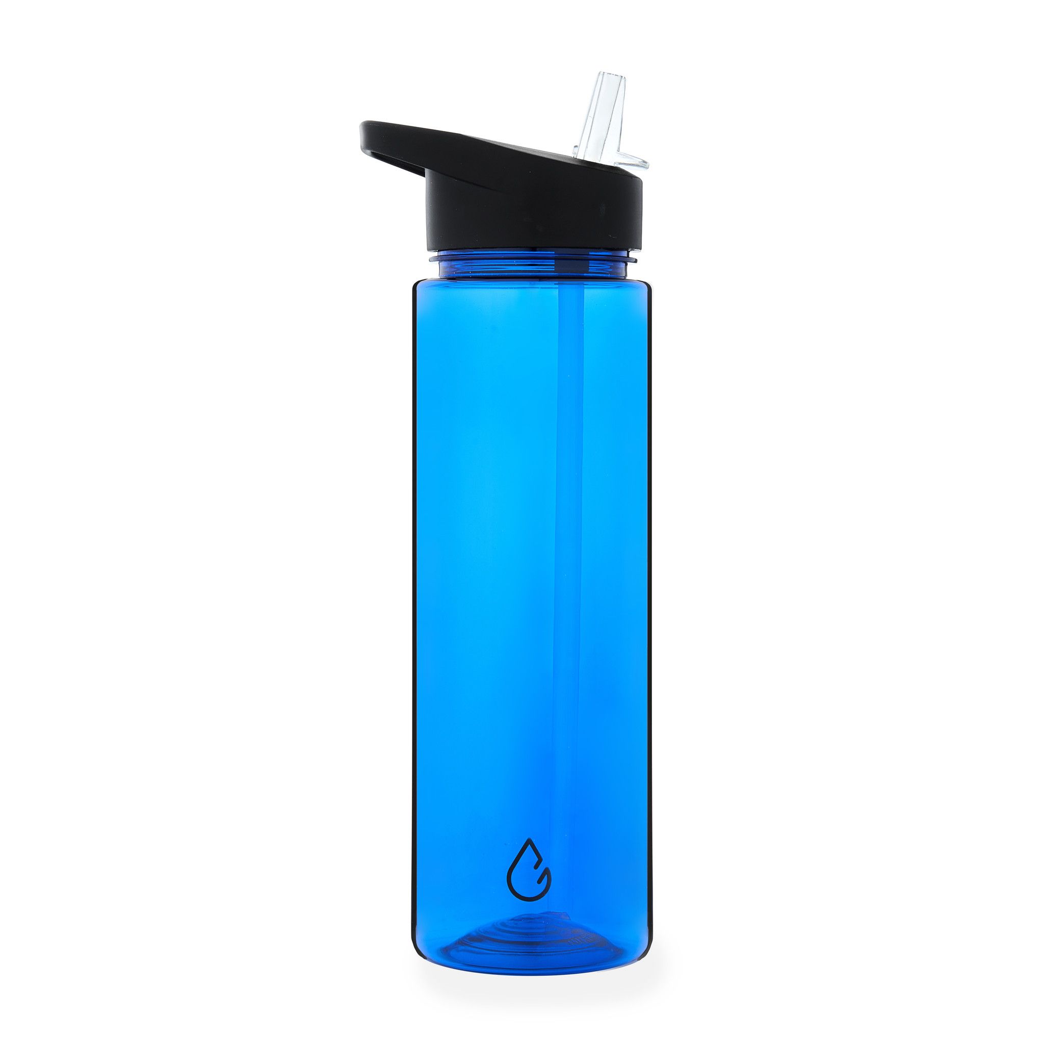 Wattamula 750-ml-transparente Wasserflasche mit Trinkhalm