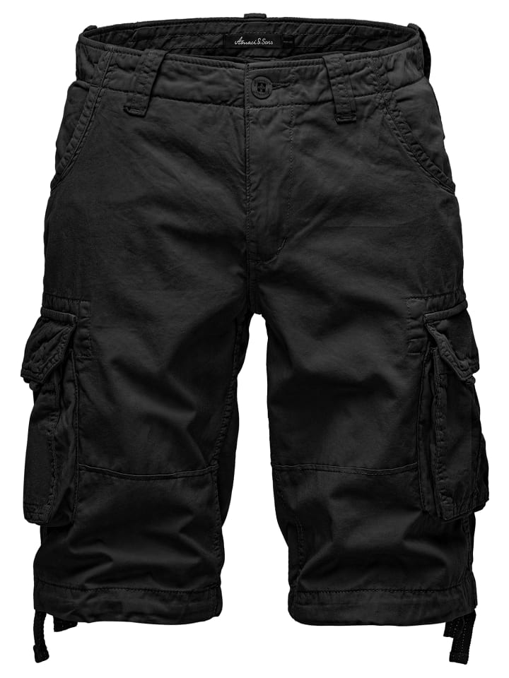 Amaci&Sons Cargoshorts CRYSTAL in Schwarz günstig kaufen