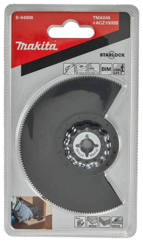 Lamă de ferăstrău segmentată Makita Accessories B-64808 TMA046 100 mm pentru lemn și oțel