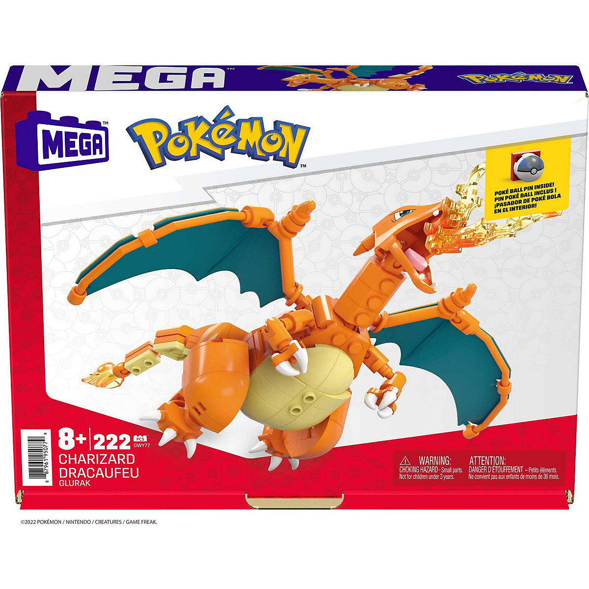 Mega Pokémon Glurak, Bauset, Bausteine, Sammelfigur, 223 Teile