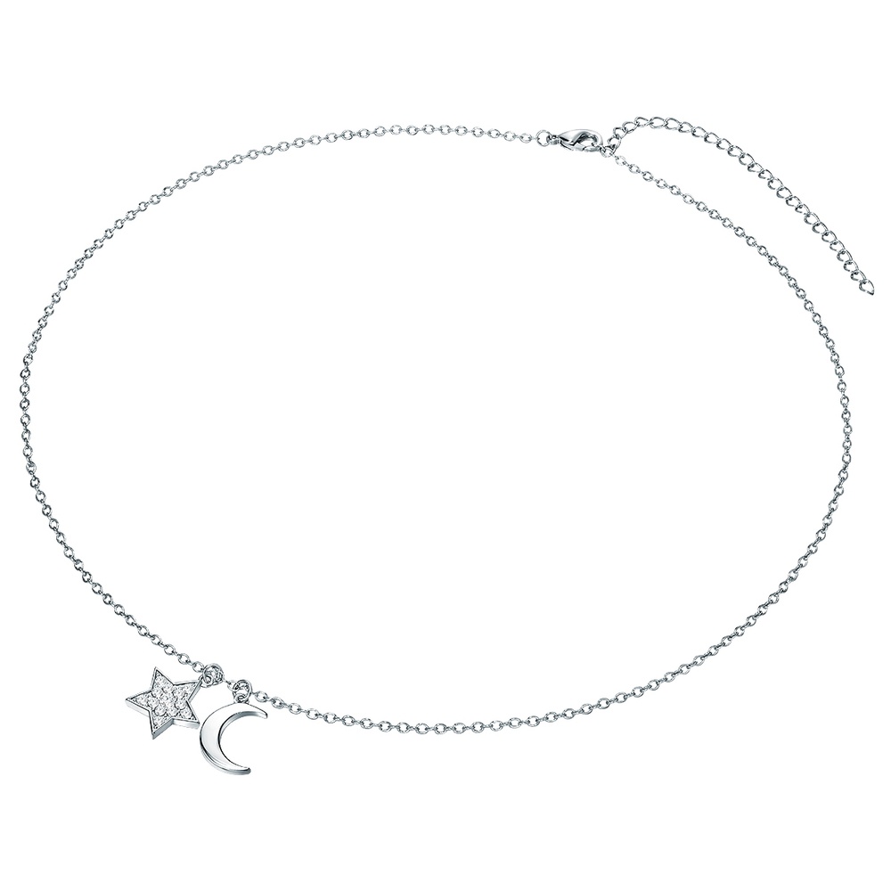 Rafaela Donata Chaîne de cristaux Swarovski Étoile/Croissant Argent sterling Orné de cristaux Sw collier