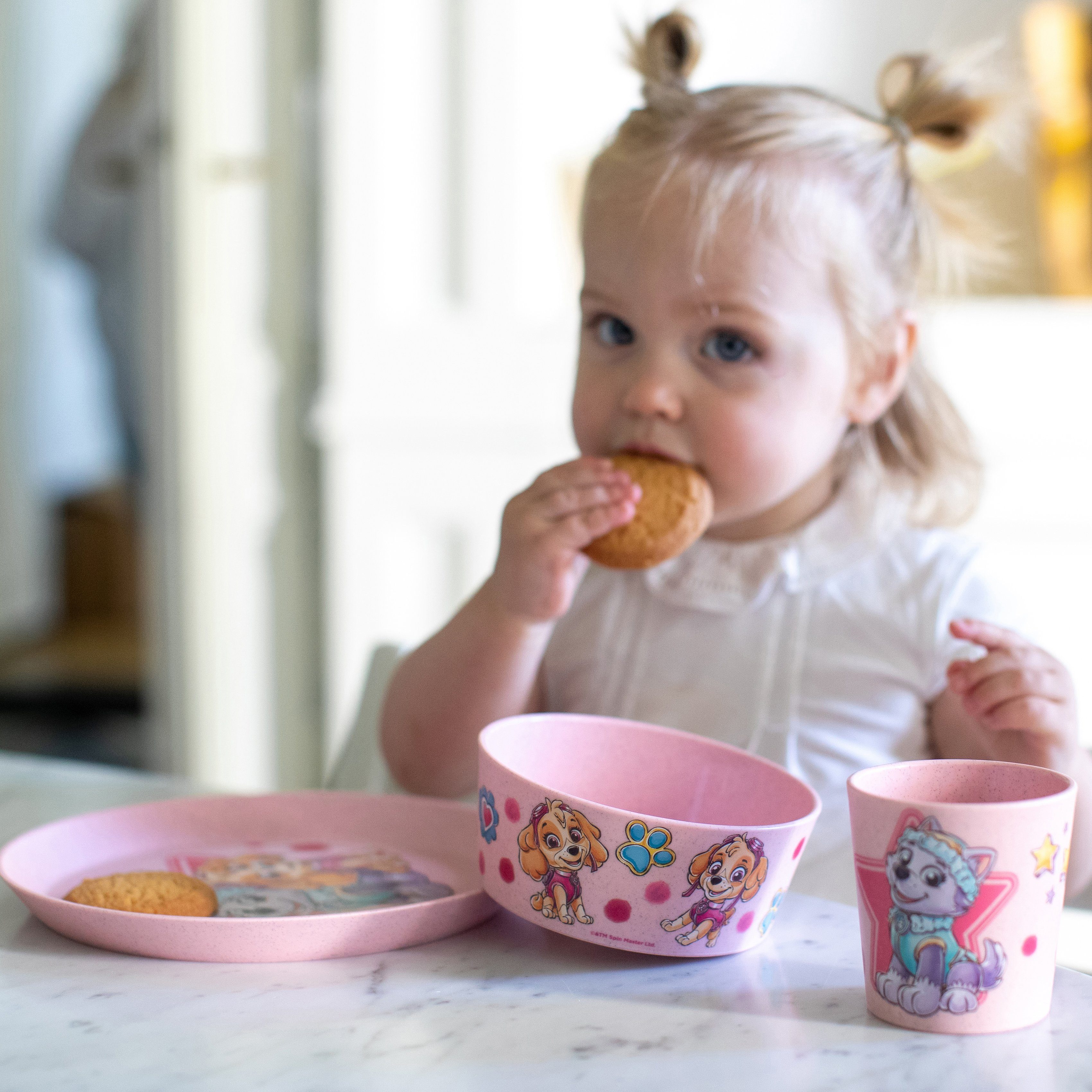 KOZIOL Kindergeschirr-Set CONNECT PAW PATROL (3-tlg), 1 Personen, Kunststoff, Co² neutral produziert, Made in Germany, 3 Teile, für 1 Person