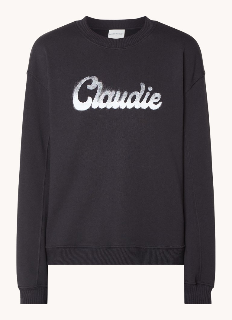 Pulover Claudie Pierlot cu logo imprimat