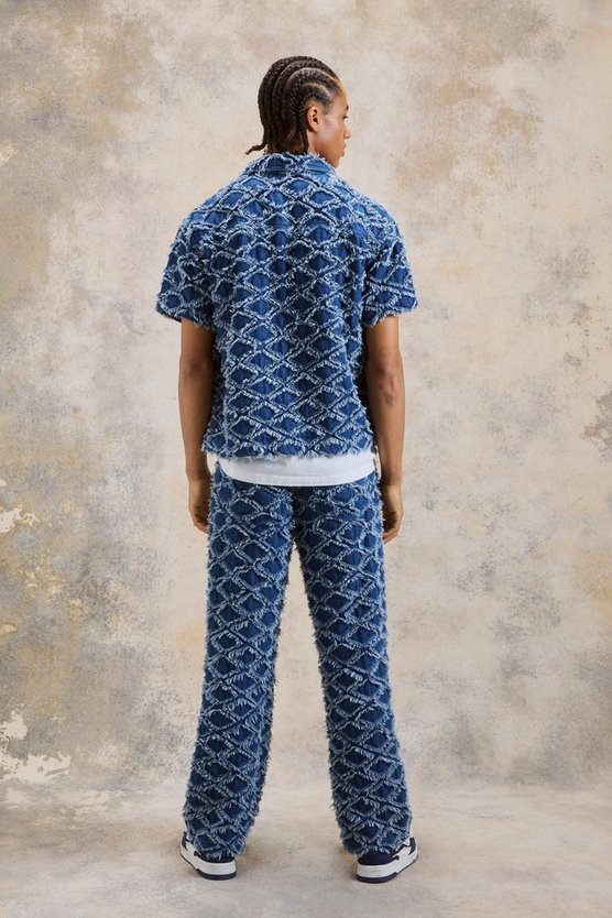 Lockere Jacquard Jeans