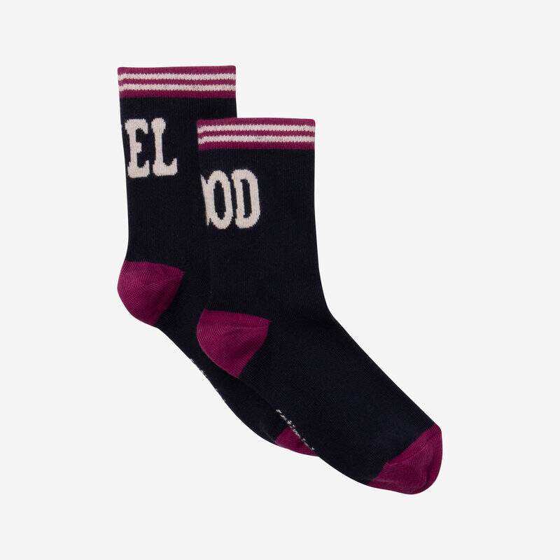 Chaussettes garçon message violettes Catimini