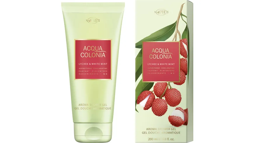 4711 ACQUA COLONIA Lychee & White Mint Aroma Shower Gel 200 ml