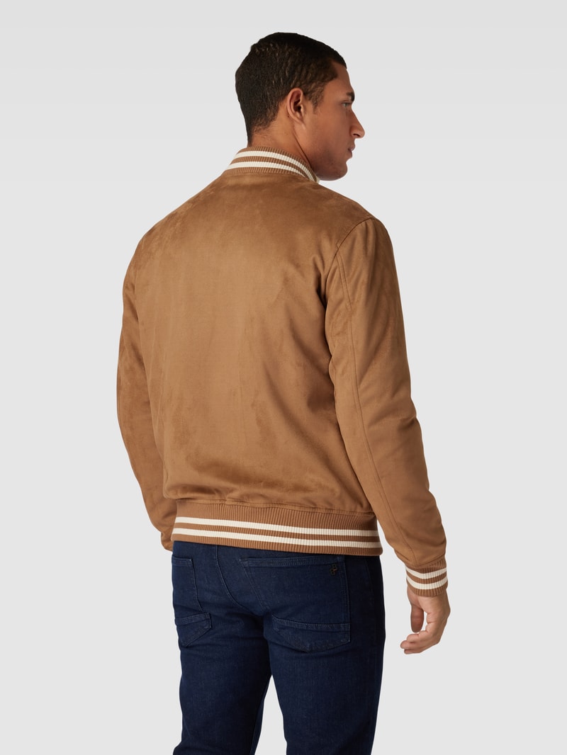 College-Jacke mit Eingrifftaschen Modell 'Bubar' in camel