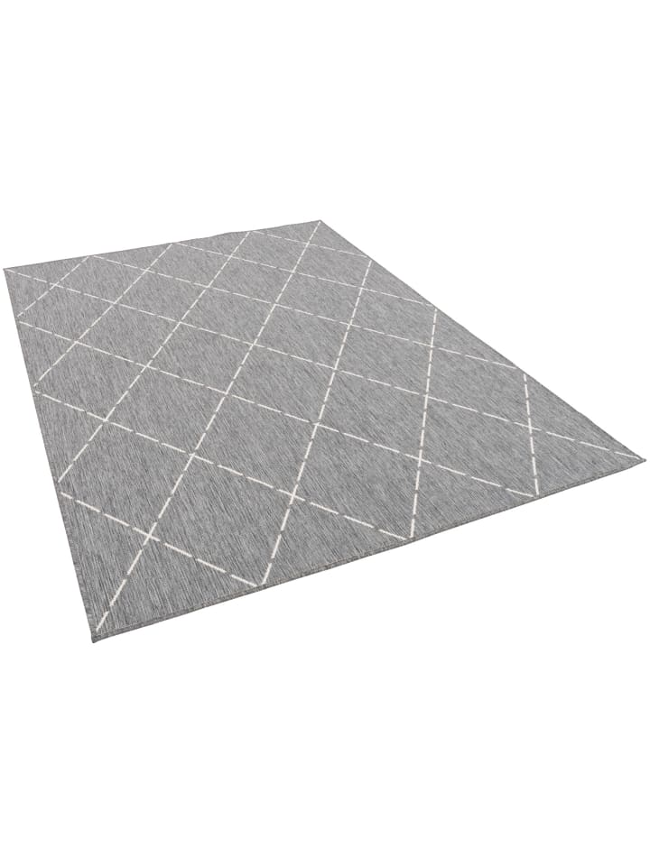 Pergamon In- und Outdoor Teppich Beidseitig Newport Rauten in Grijs günstig kaufen 80 x 150cm