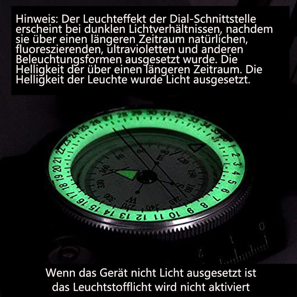 zggzerg Kartenkompass ZGGZERG Professioneller Militär Marschkompass