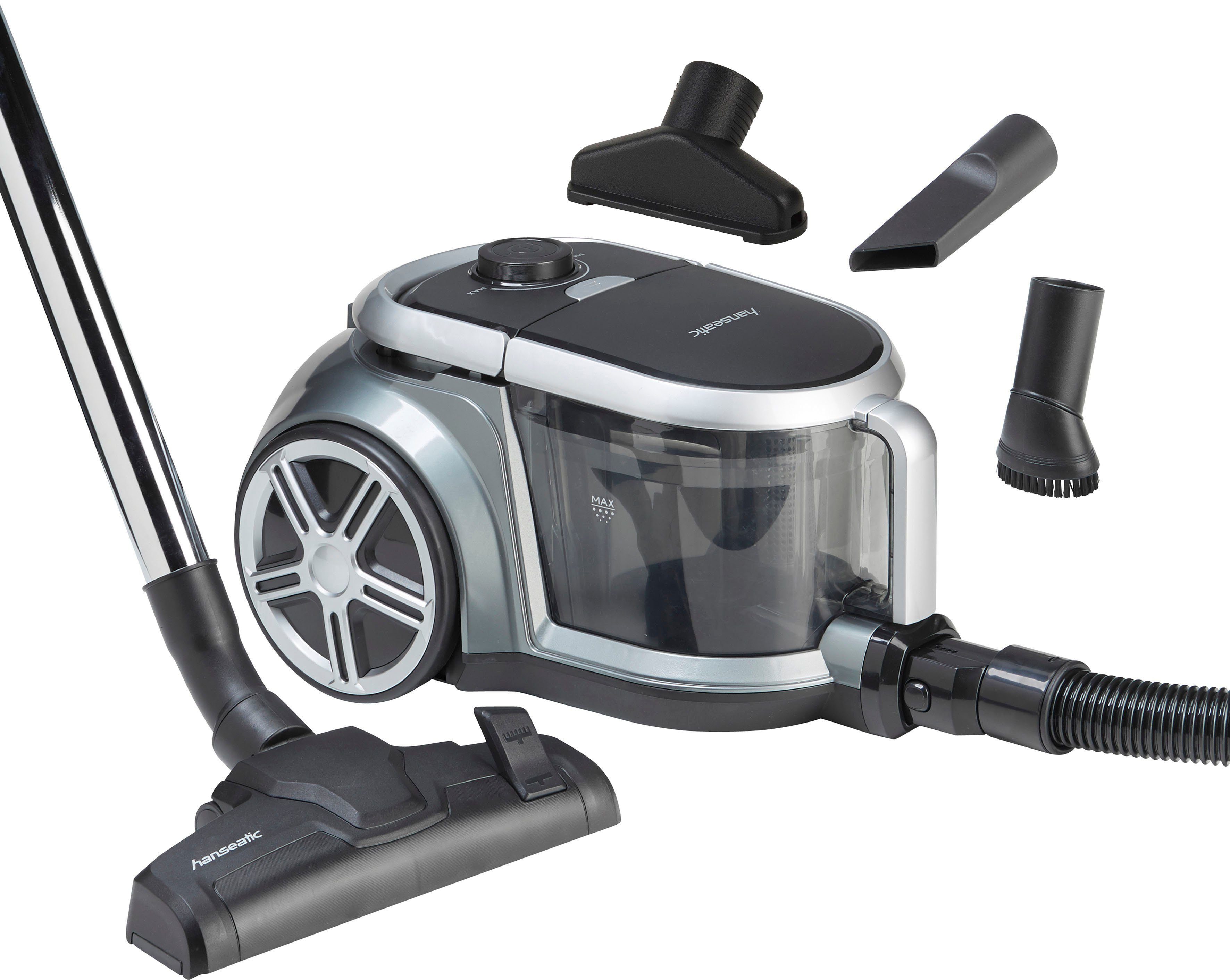 Hanseatic Bodenstaubsauger V18C01A-80, 800 W, beutellos, 7,5m Radius