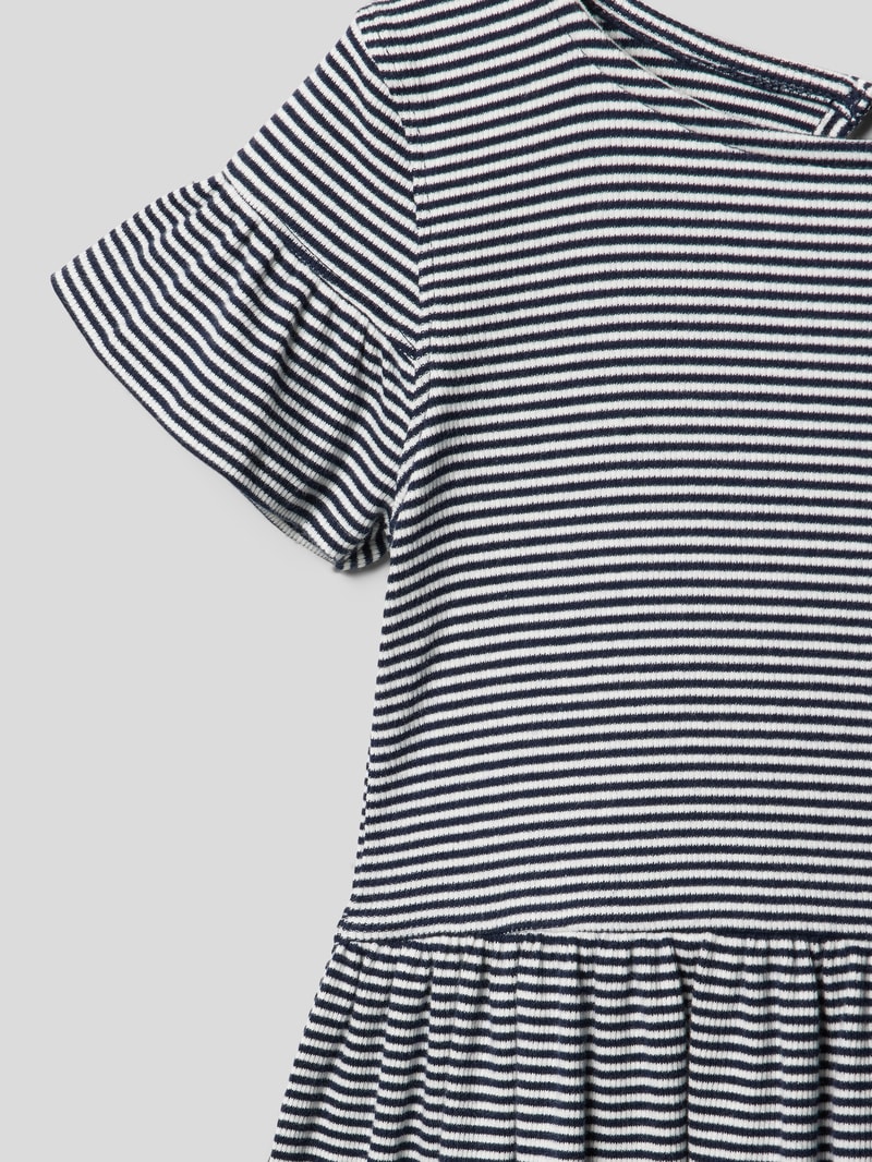 Kleid mit Streifenmuster in marineblau