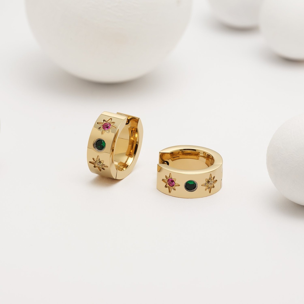 GMK Collection Créoles Acier inoxydable Boucles d'oreilles