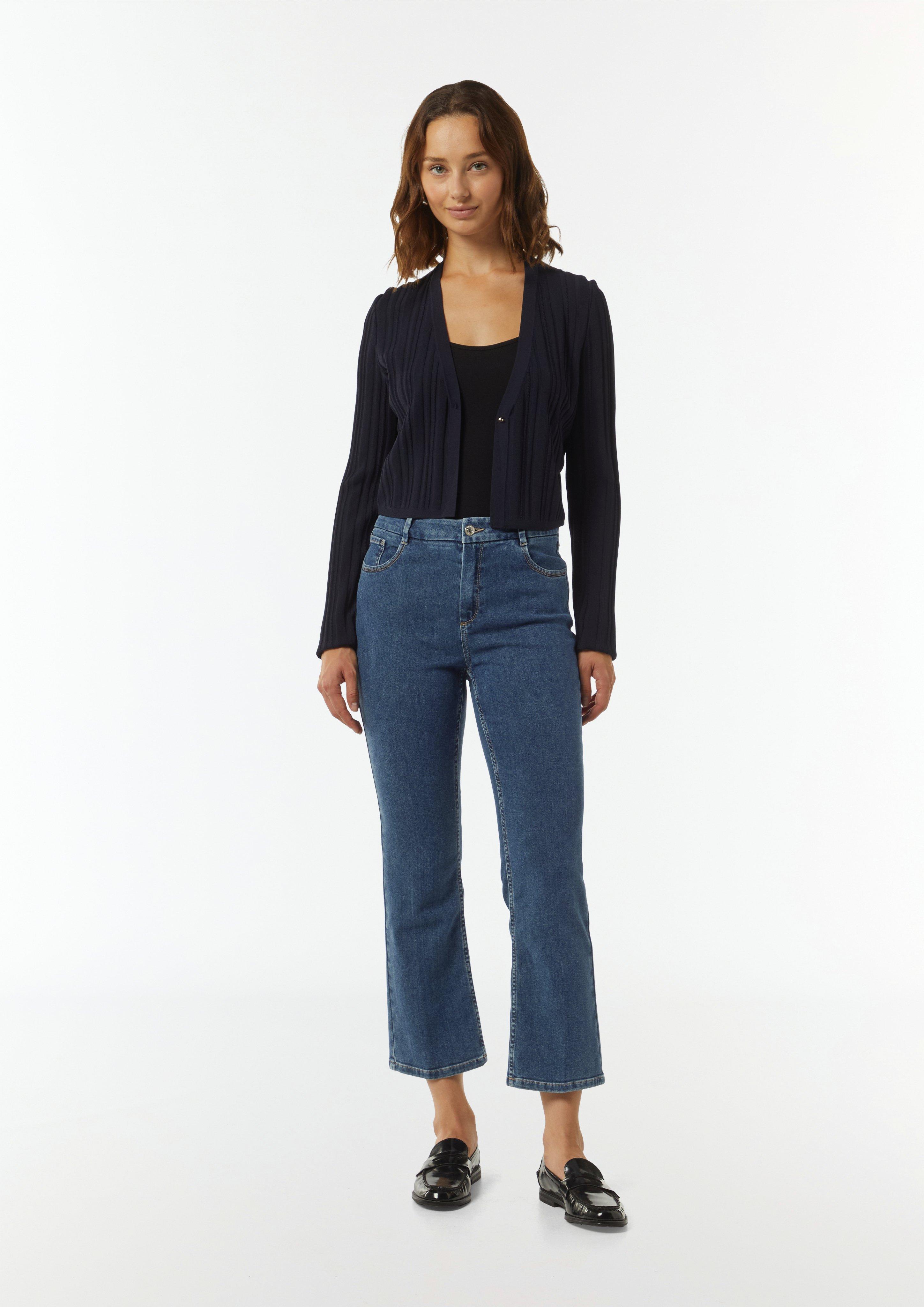 Ausgestellte Ankle-Jeans - blau