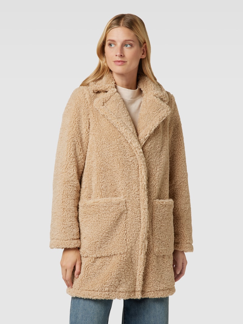 Kurzmantel aus Teddyfell Modell 'Canto' in ecru