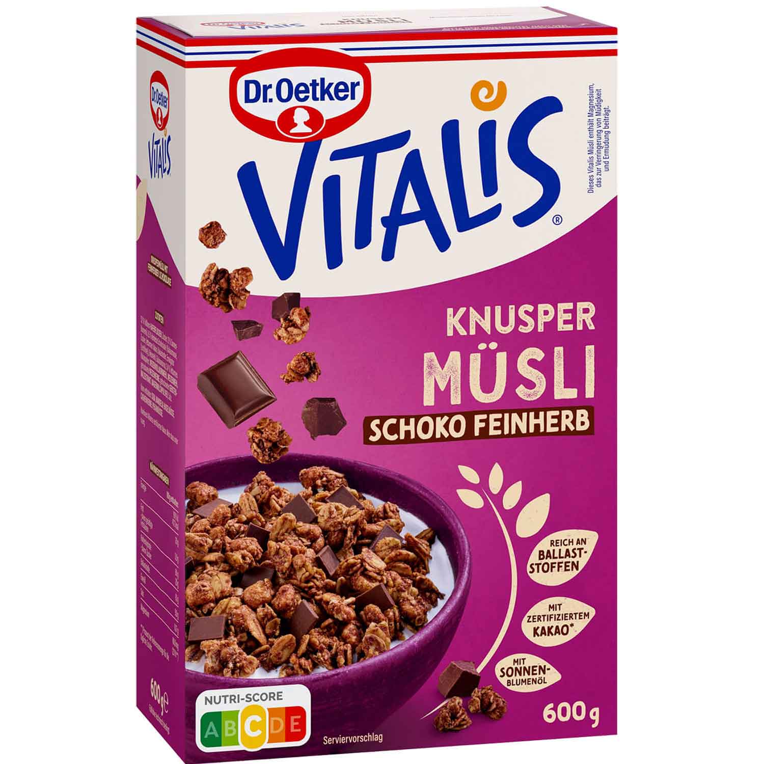 Vitalis Knusper Müsli Schoko Feinherb 600g