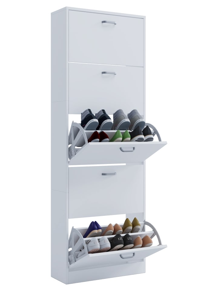 VCM  Holz Regal Schuhschrank Schuhkipper Serie Sipos XL in Weiß günstig kaufen onesize
