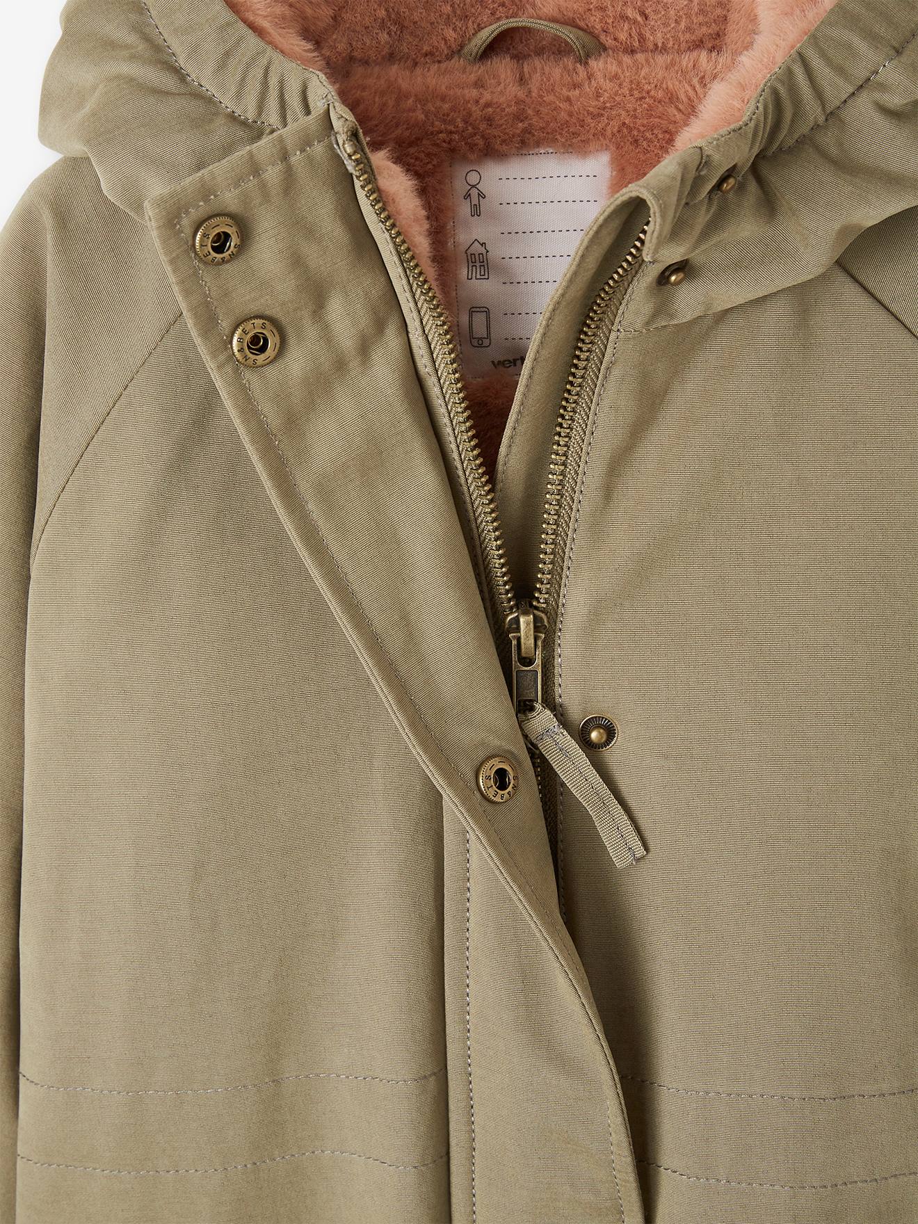 Vertbaudet Mädchen Winterjacke mit Kapuze, Wattierung Recycling-Polyester - altrosa