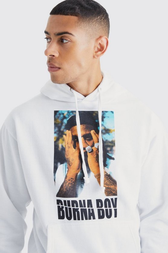 Oversize Hoodie mit lizenziertem Burna Boy Print