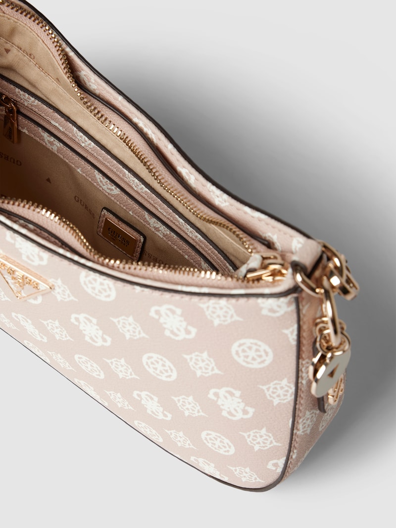 Saddle Bag mit Label-Applikation Modell 'NOELLE' in rosa