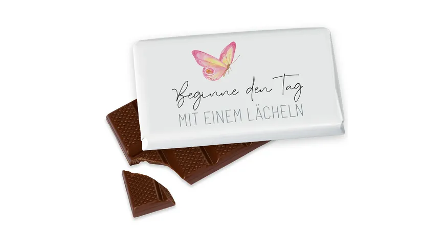 Geschenk für Dich Schokolade Beginne den Tag mit einem Lächeln 40 g