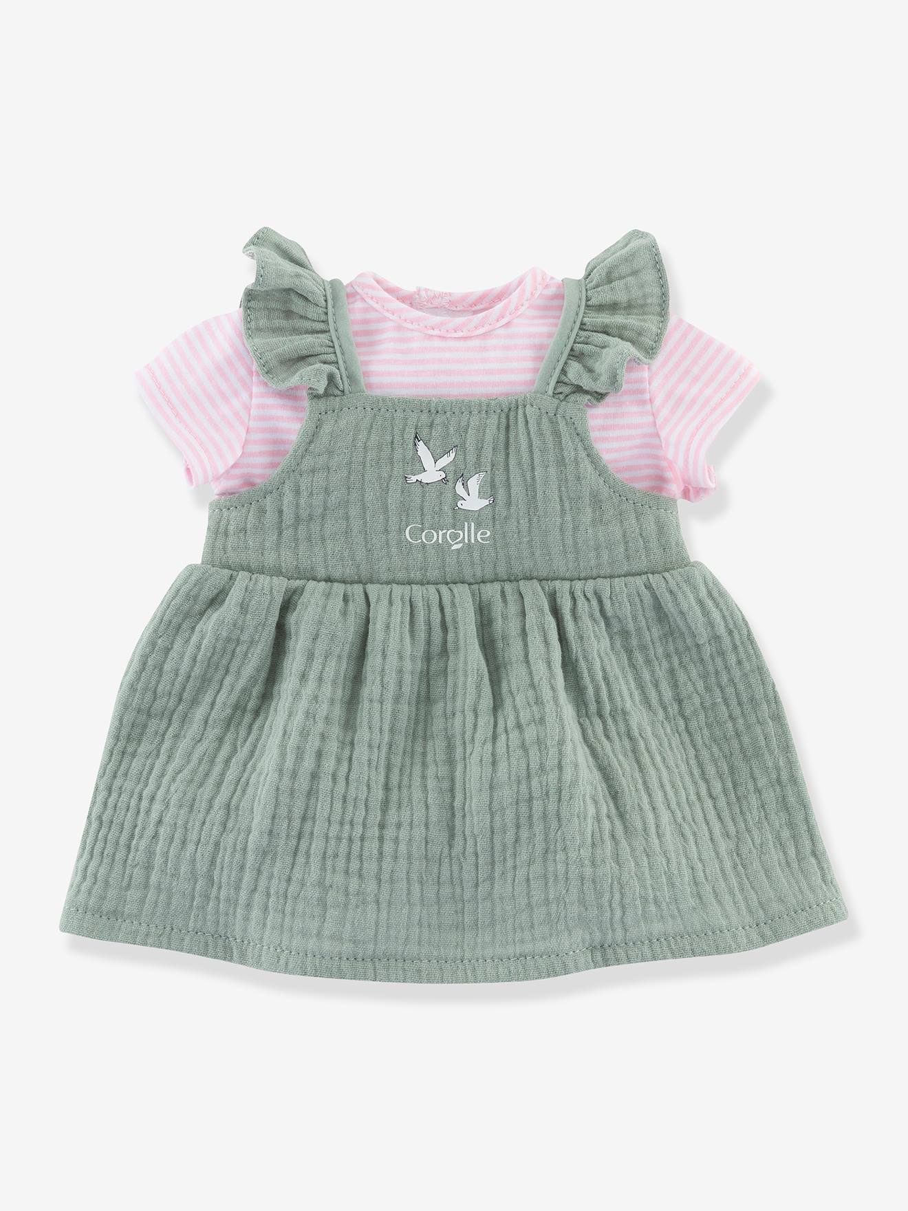 Corolle Puppenkleidung: Kleid & T-Shirt Bords de Loire COROLLE, 30 cm - aqua