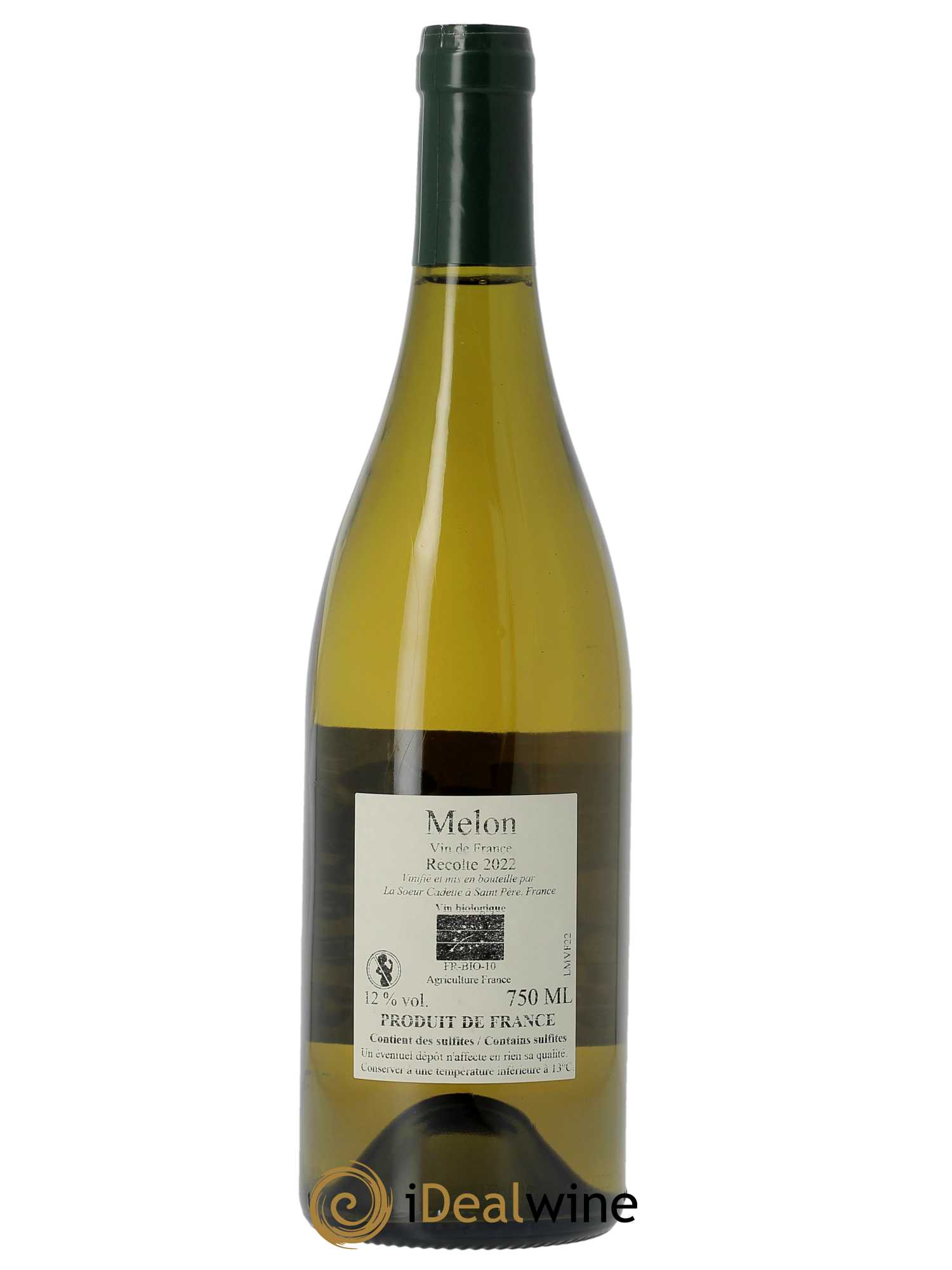 Vin de France Melon La Soeur Cadette  2022 - Lot de 1 Bouteille