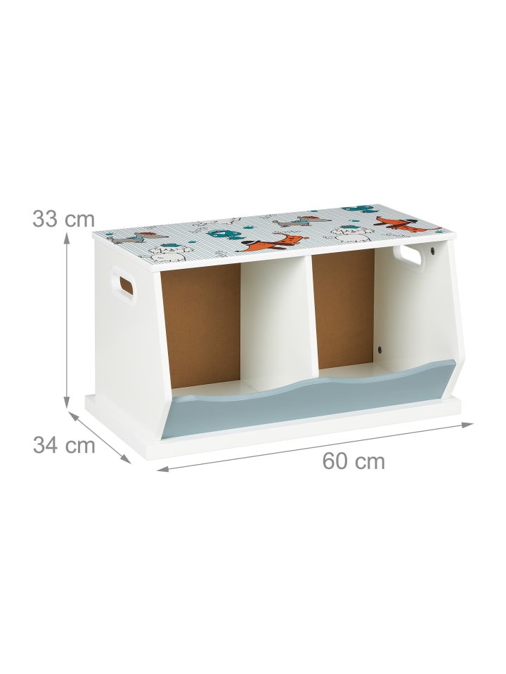 relaxdays Kinderregal in Bunt - (B)60 x (H)33 x (T)34 cm günstig kaufen onesize