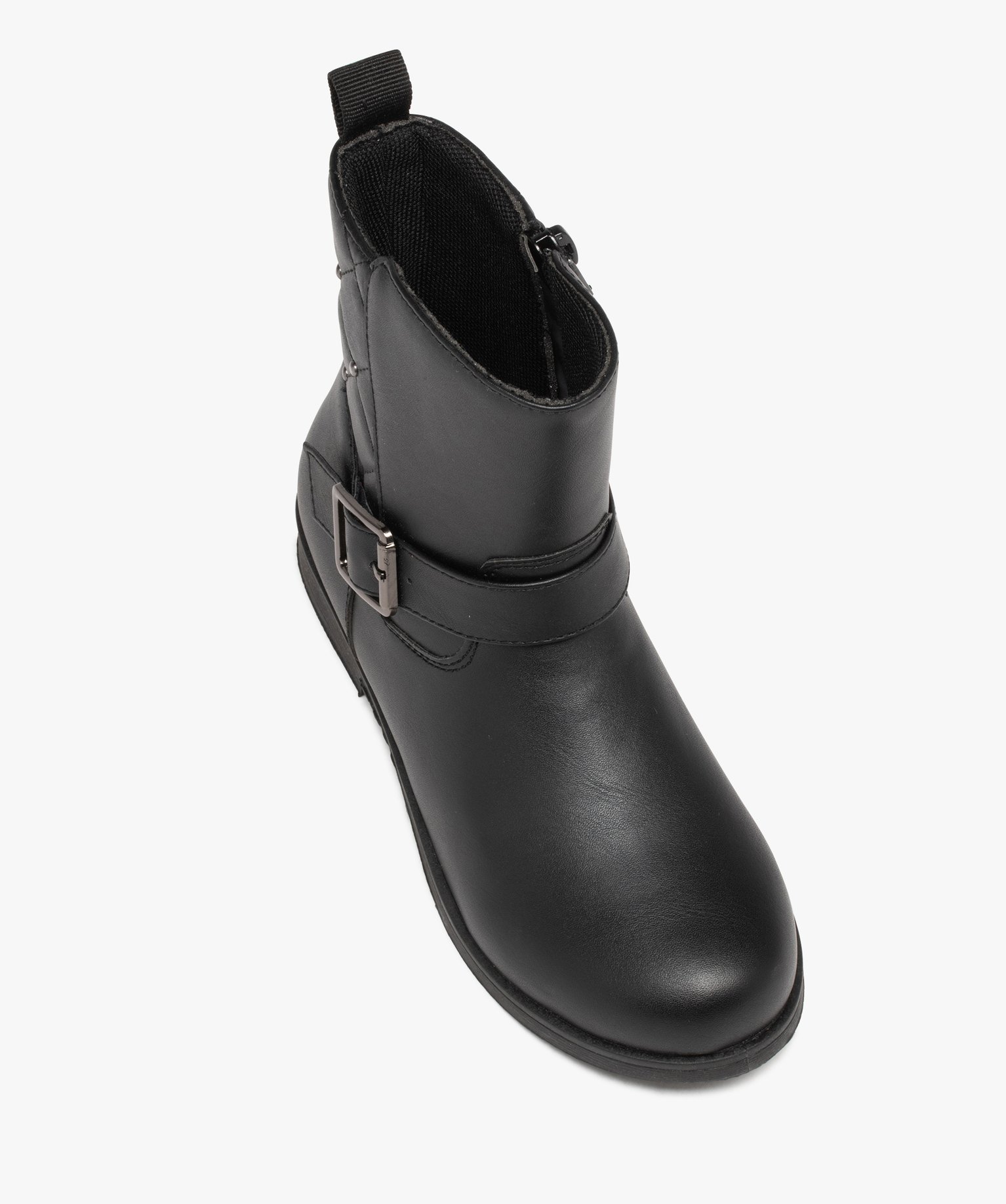 Boots fille unies à boucle avec détails fantaisie