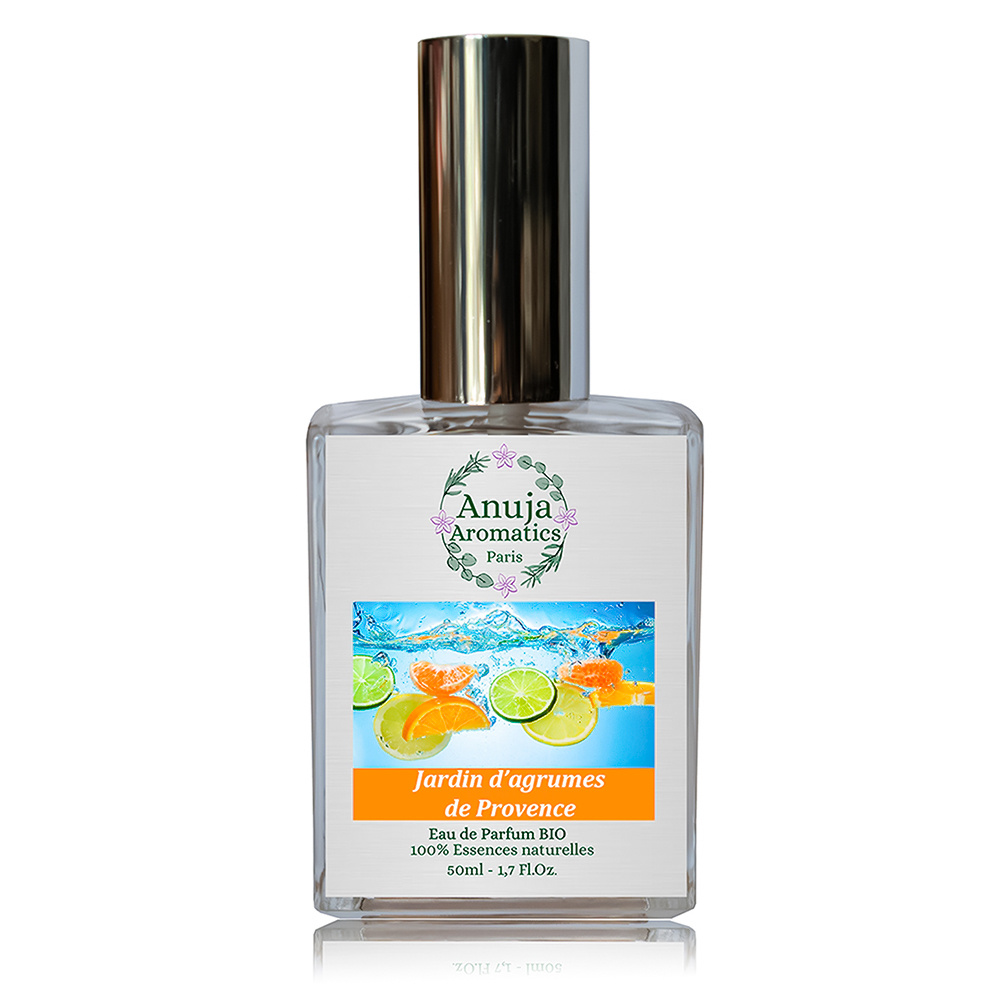 anuja aromatics Jardin d'Agrumes de Provence Eau de Parfum Bio aux Essences 100 % Naturelles