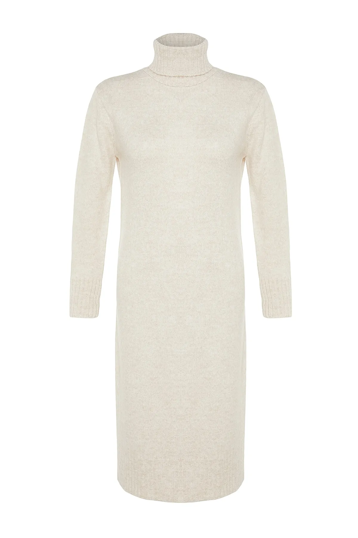 Trendyol Collection  Stone Wide Fit Midi-Strickkleid mit Rollkragen TWOAW24EL00034