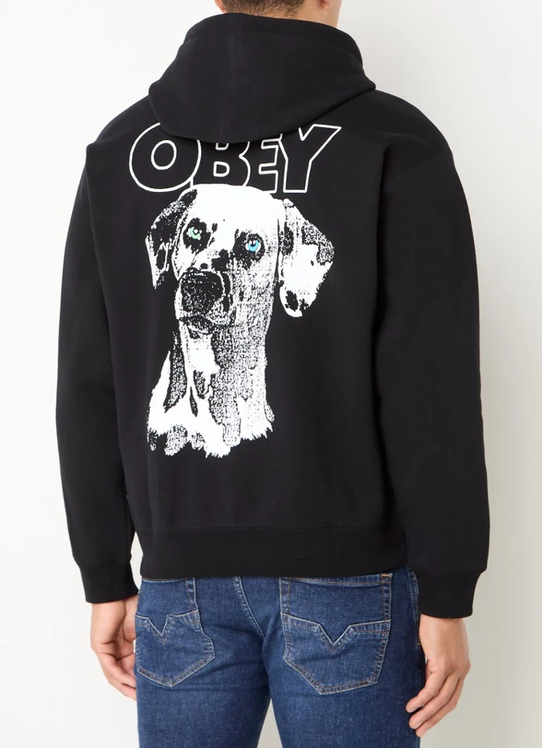 Obey Dalmation hoodie with logo and back print