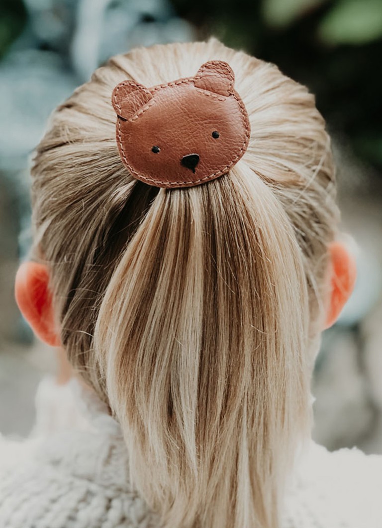 Agrafă de păr din piele Josy Bear de la Donsje Amsterdam