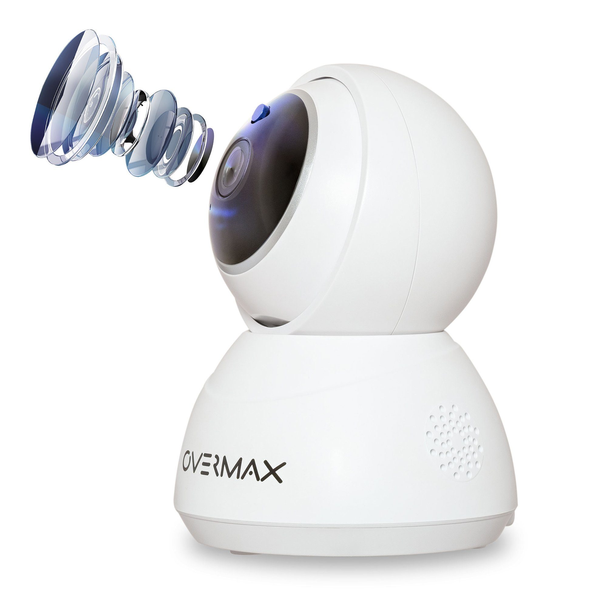Overmax CAMSPOT 3.7 IP-Überwachungskamera (16 MP, WLAN (Wi-Fi), inkl. Stifte, Nachtmodus Full HD WIFI Google + Alexa Micro+Sound)
