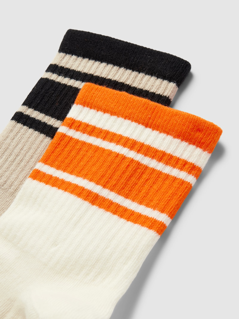 Socken im unifarbenen Design im 2er-Pack in orange