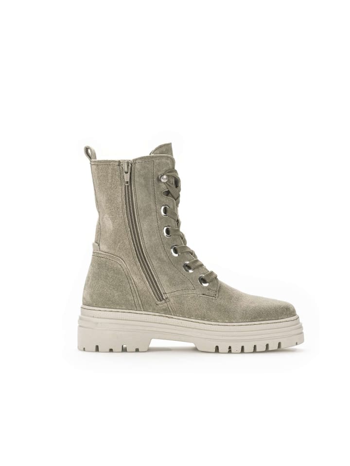 Gabor Fashion Schnürstiefeletten in grün günstig kaufen