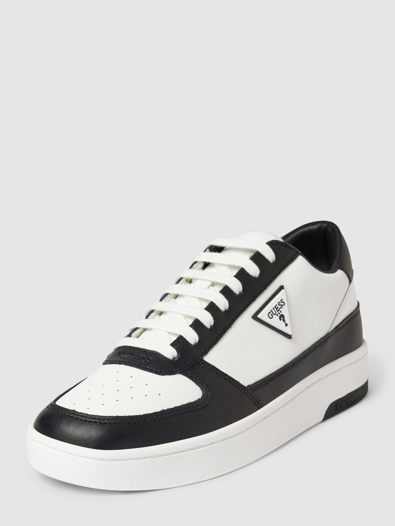 Sneaker aus Leder-Mix Modell 'SILEA' in schwarz