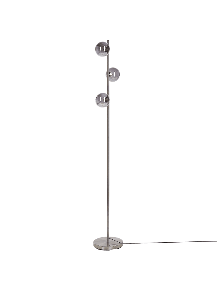Beliani Stehleuchten RAMIS in Silber - (W) 23 x (H) 154 x (L) 23 cm günstig kaufen onesize