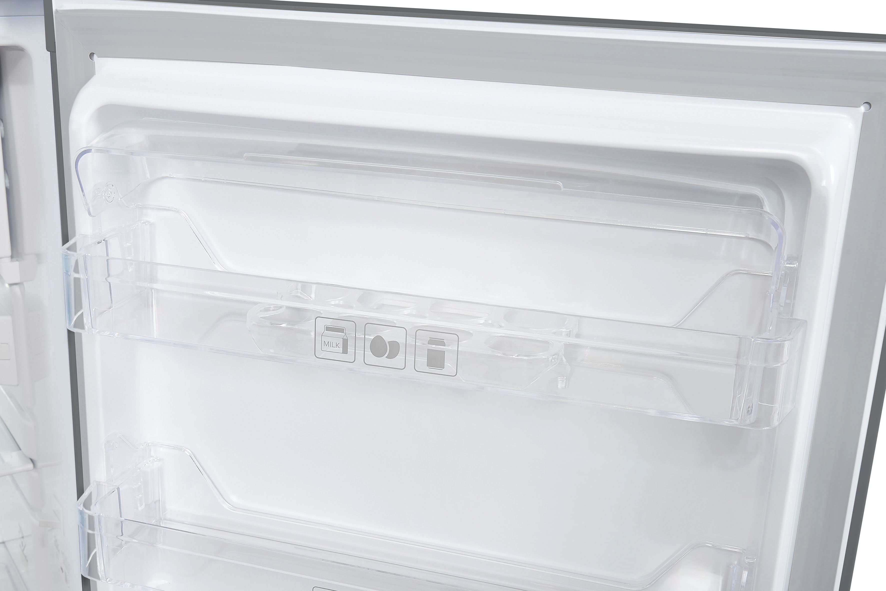 exquisit Kühlschrank KS16-4-HE-040E inoxlook, 85,5 cm hoch, 55,0 cm breit