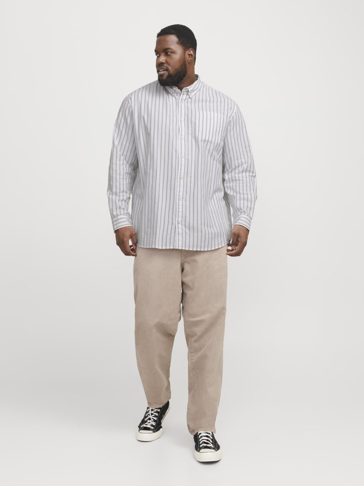 JACK & JONES PLUS Freizeithemd in Crockery günstig kaufen