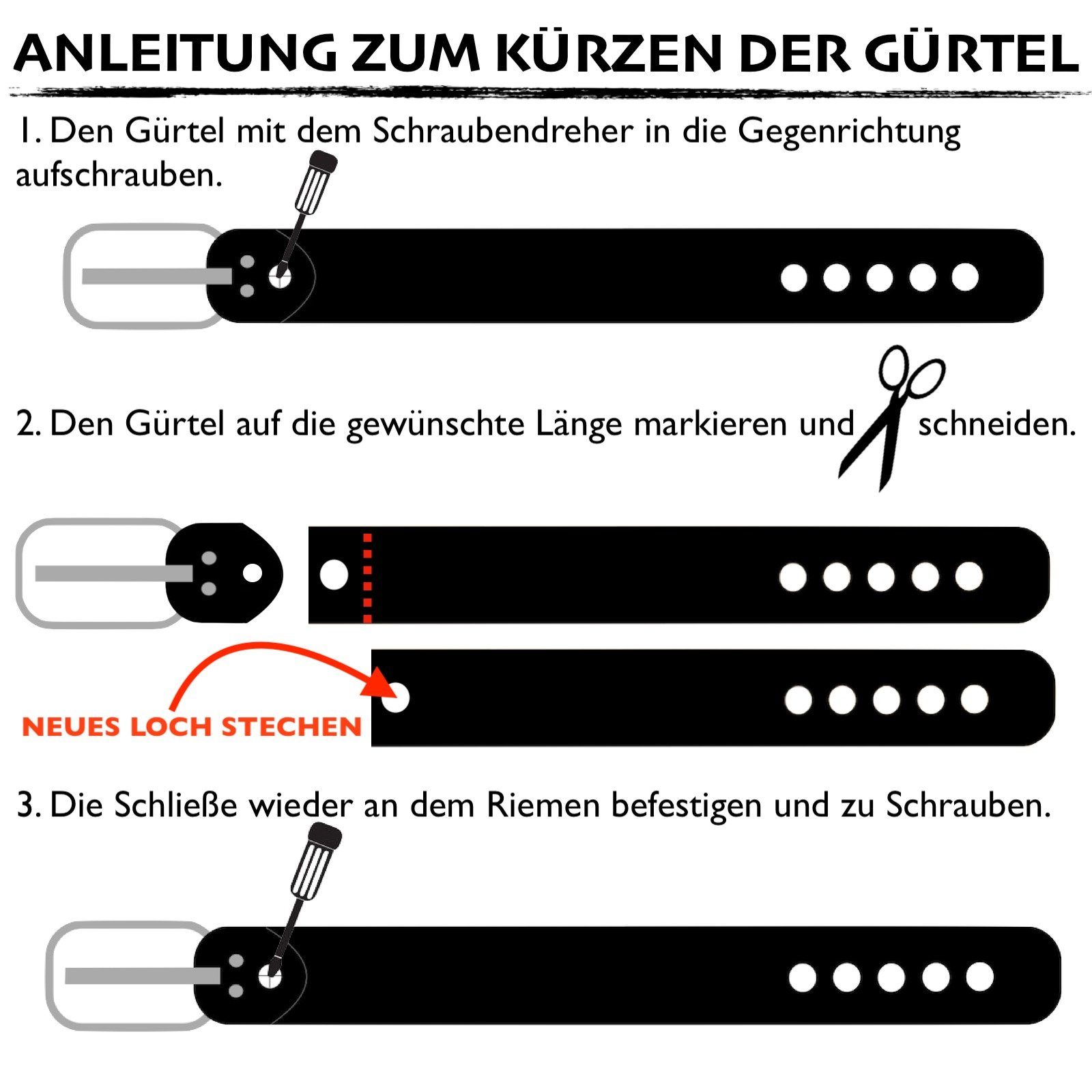 Manza Ledergürtel Gürtel Ledergürtel 4cm breit Echt Leder Jeansgürtel Unisex Echt Leder, Kürzbar, 4cm breit, Aus einen Stück gefertigt, kein vernähtes oder verklebtes Leder, Made in Germany