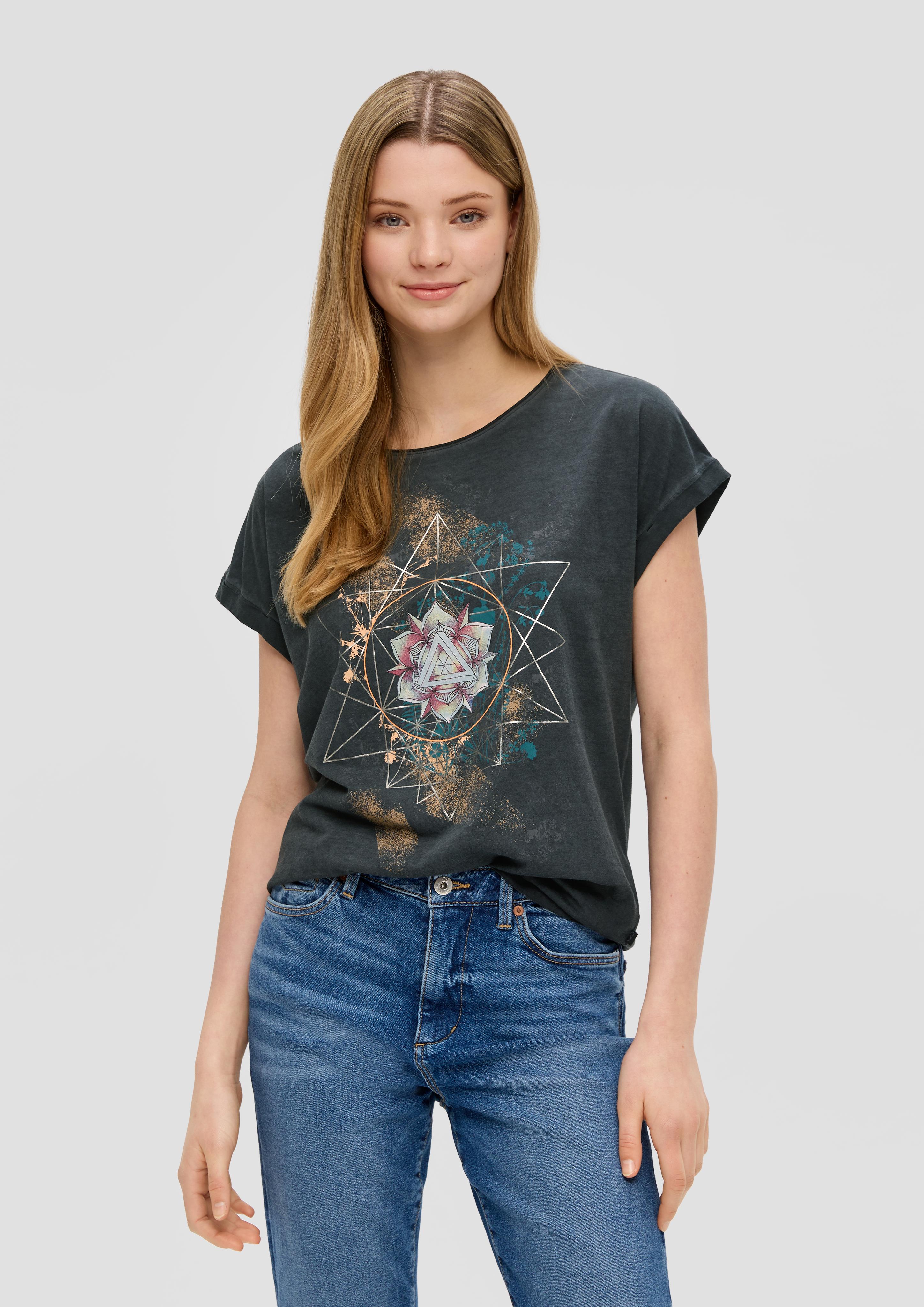 Weiches Baumwollshirt mit Frontprint  2151253-99D1