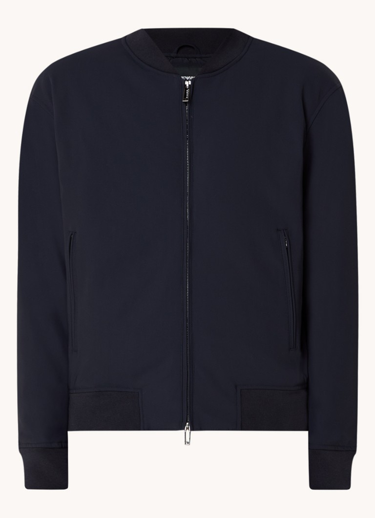 Μπουφάν Emporio Armani softshell με τσέπες με φερμουάρ και όρθιο γιακά
