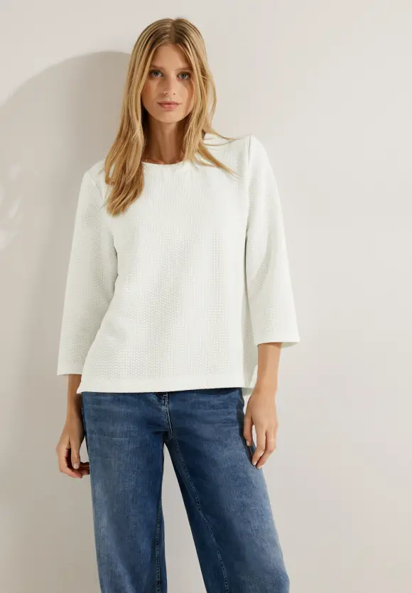 CECIL Strukturshirt mit 3/4 Arm