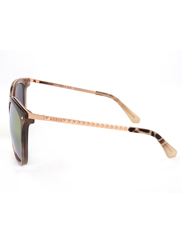 Guess Damen-Sonnenbrille in Hellbraun-Gold/ Bunt günstig kaufen 60