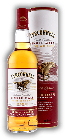 Tyrconnell Port Cask Finish 10 Years Tyrconnell Port Cask Finish 10 Years Tyrconnell Port Cask Finish 10 Years - Jim Murray 2008 Whiskey Bible; Rating 93/100. Alter 10 J. - 0,7	 Liter - Vol 46%