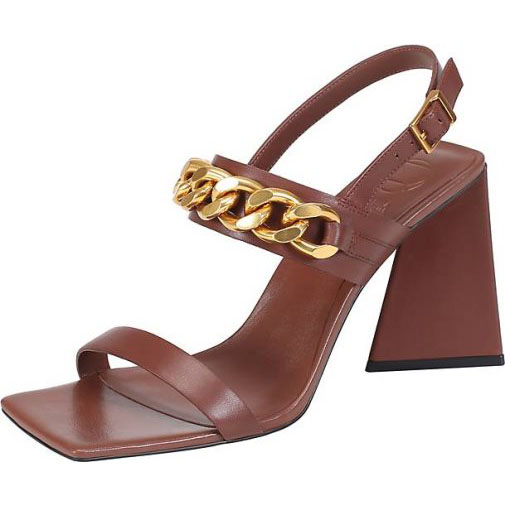 ekonika Riemchenschuhe mit glänzendem Ketten-Element