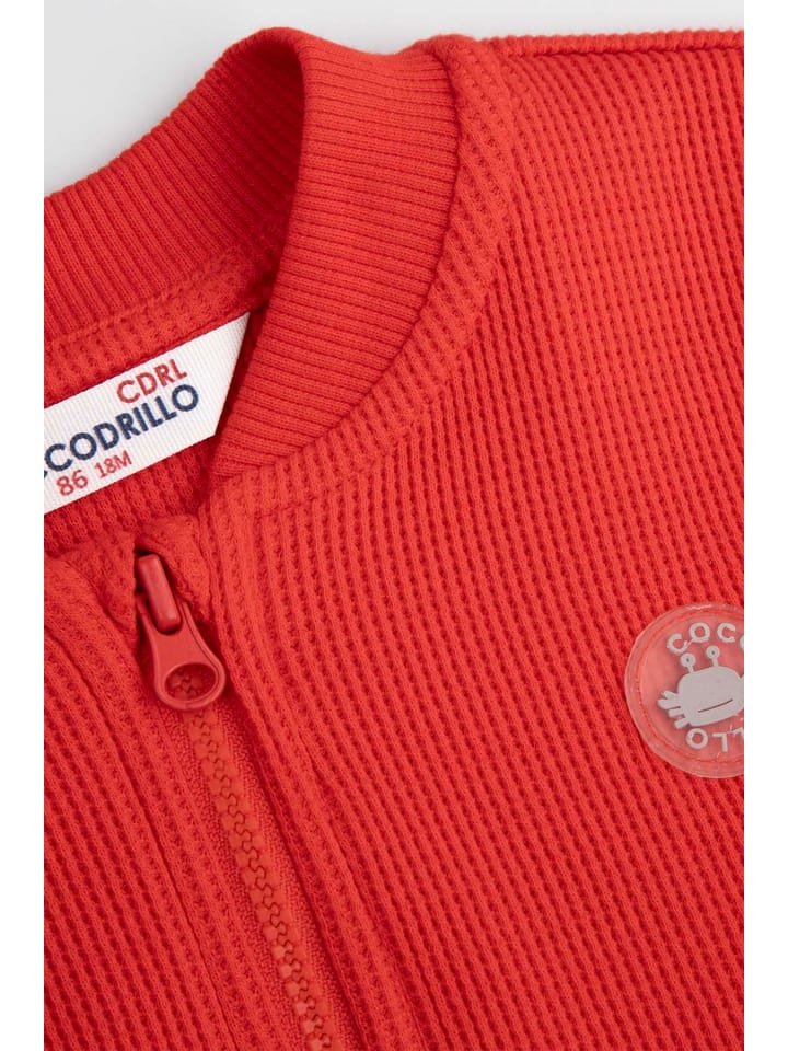 Coccodrillo Sweatshirt mit Reißverschluss in rot günstig kaufen