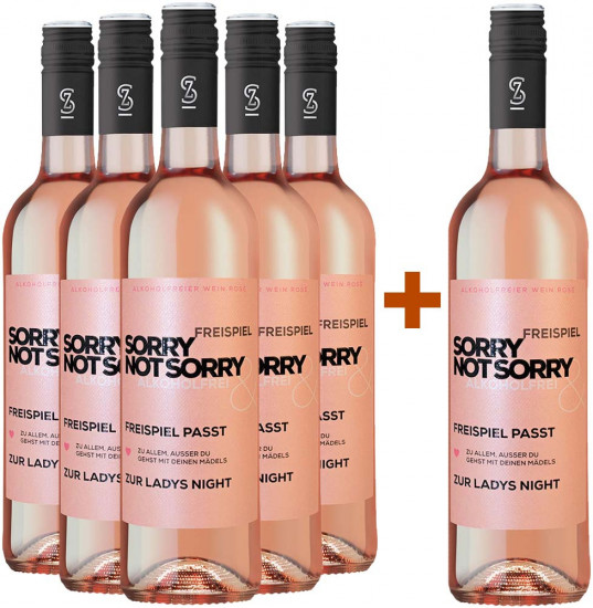 5+1 Paket FREISPIEL alkoholfrei Rosé 