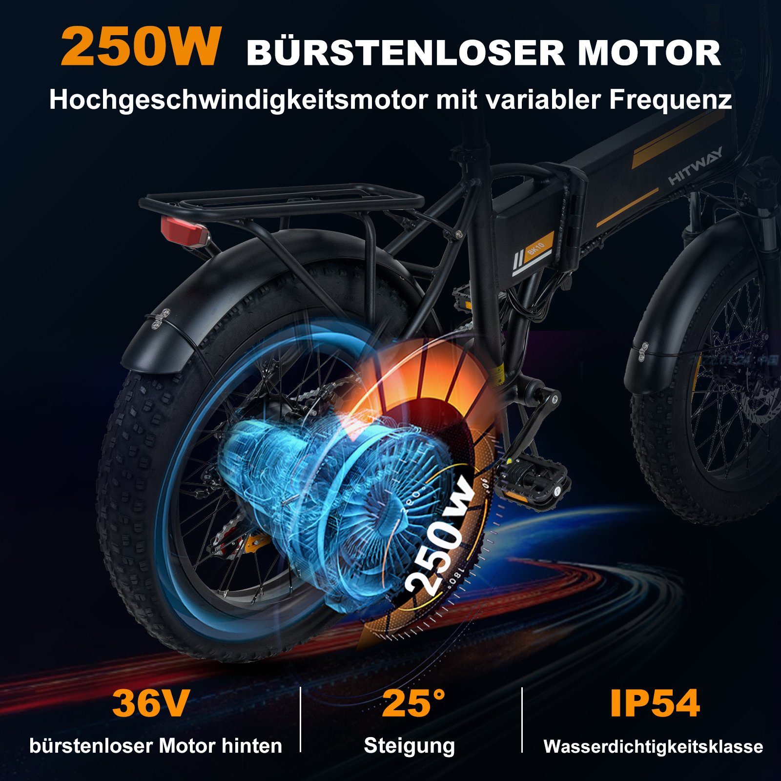 HITWAY E-Bike faltbares MTB 20