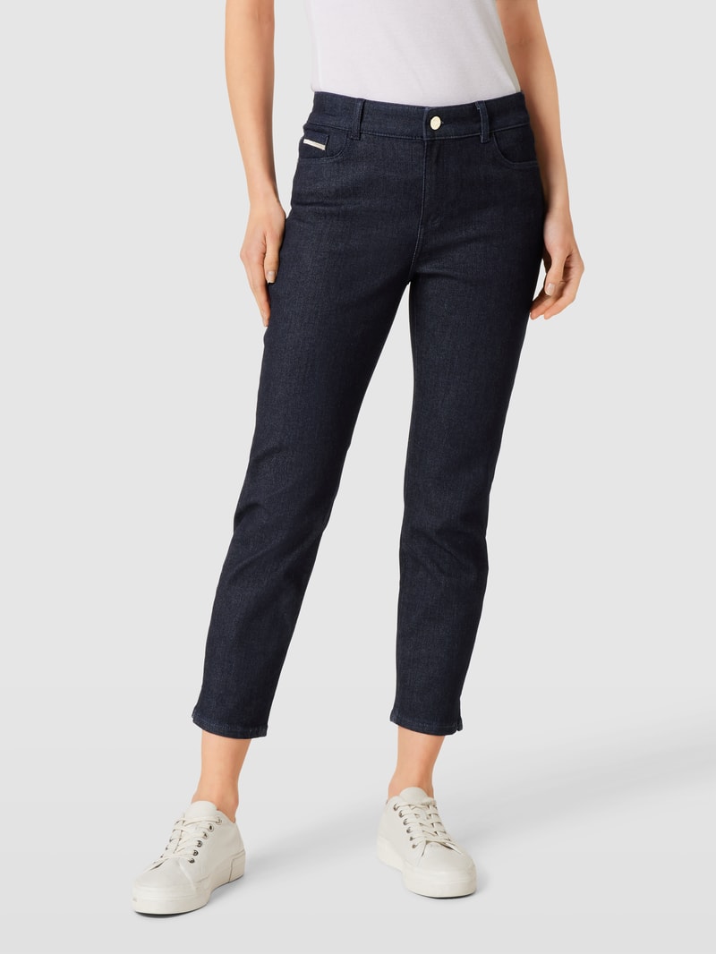 Slim Fit Jeans im 5-Pocket-Design mit Viskose-Anteil in blau
